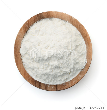 Wooden bowl of corn starch Wooden bowl of corn starch 37252711