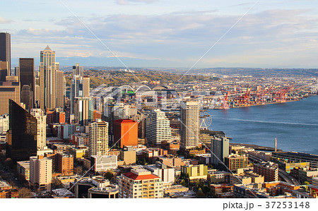 Aerial view of downtown Seattle 37253148