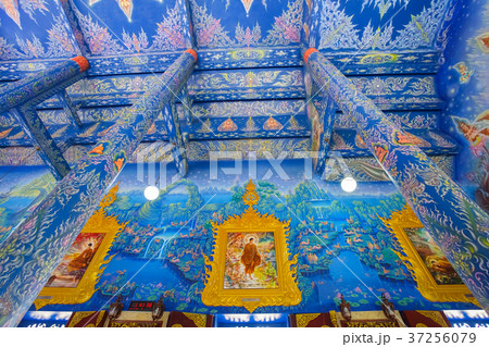 Very beautiful mural painting in Wat Rong Sue Ten 37256079