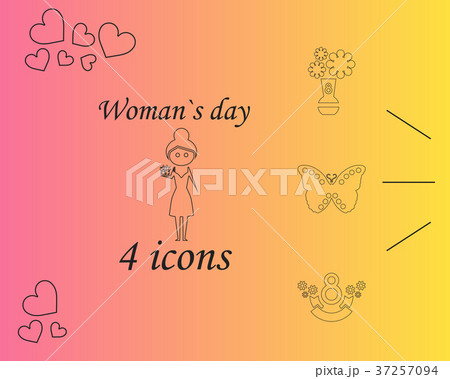 I love you womens doodle 4 icon in set of womens I love you womens doodle 4 icon in set of womens 37257094