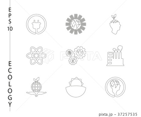 Green, Ecology and environment icon set in vector Green, Ecology and environment icon set in vector 37257535
