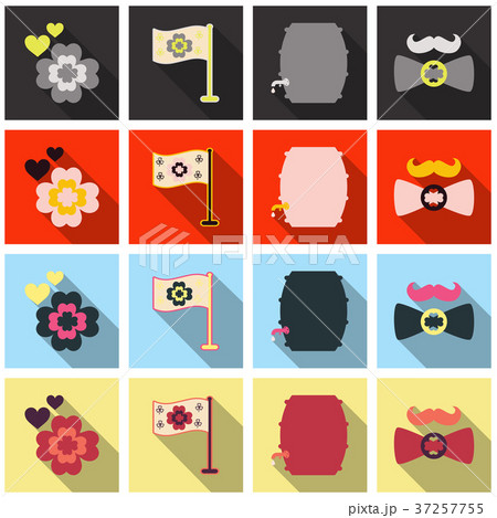 Set of Irish symbols St. Patrick day icons with Set of Irish symbols St. Patrick day icons with 37257755