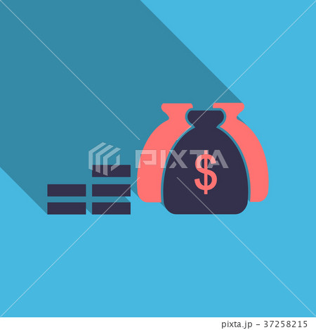 Big money bag with gold coins. Vector illustration Big money bag with gold coins. Vector illustration 37258215