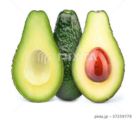 Three avocados isolated 37259779
