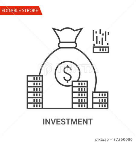 Investment Icon. Thin Line Vector Illustration 37260080