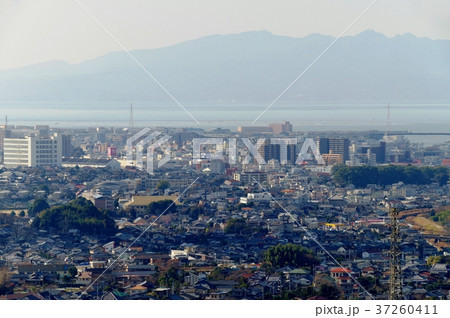 大牟田市の街並み　大間山からの眺望 37260411