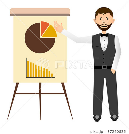 BUsinessman with a business graph 37260826