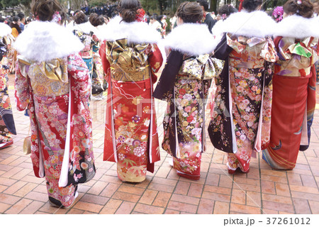 晴れ着の女性 37261012