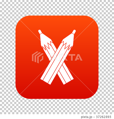 Pencils icon digital red Pencils icon digital red 37262893