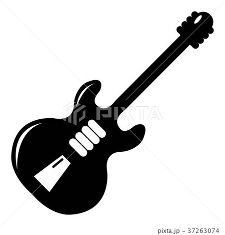 Electric Guitar Icon Simple Styleのイラスト素材