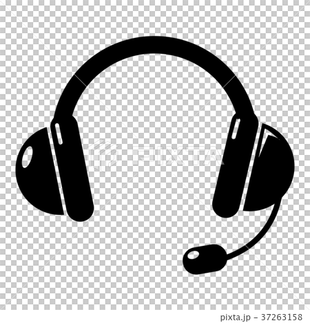 Headset Icon Simple Style Stock Illustration