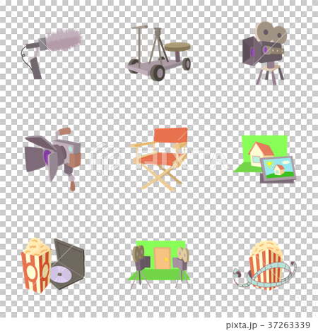 Film creation icons set, cartoon style 37263339
