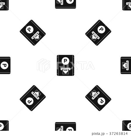 Parking fee pattern seamless black Parking fee pattern seamless black 37263814