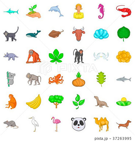 Vital icons set, cartoon style 37263995