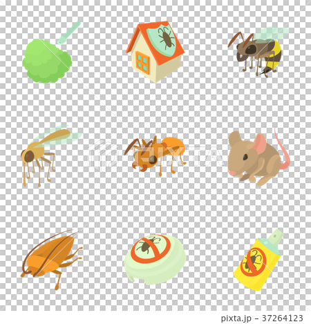 Insect icons set, cartoon style - Stock Illustration [37264123] - PIXTA