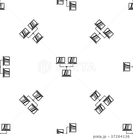 Exchange of data between computers pattern seamless black 37264136