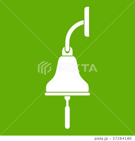 Ship bell icon green 37264180