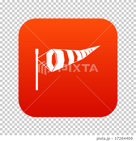 Windsock icon digital red 37264409
