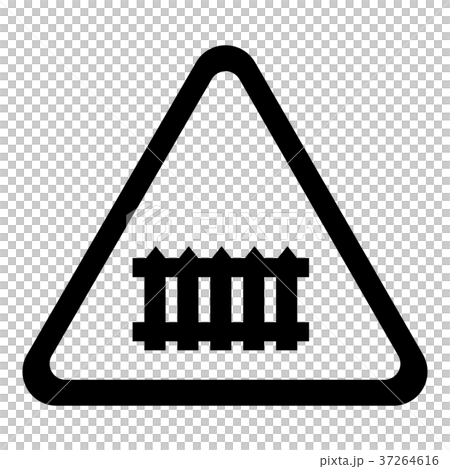 Crossing railroad barrier icon , simple style Crossing railroad barrier icon , simple style 37264616