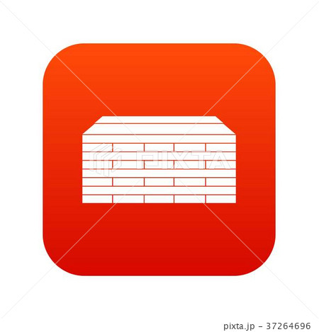 Wooden pallets icon digital red 37264696