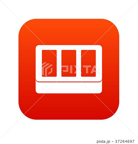 White window frame icon digital red 37264697
