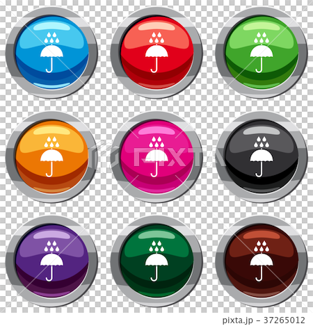 Umbrella and rain drops set 9 collection Umbrella and rain drops set 9 collection 37265012