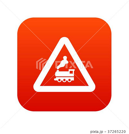 Warning Sign Railway Crossing Without Barrier Stock Illustration