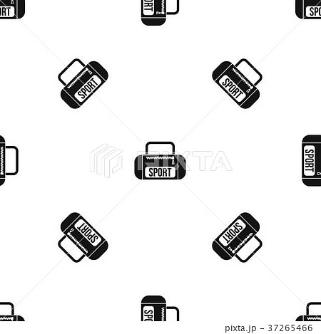 Sports bag pattern seamless black 37265466