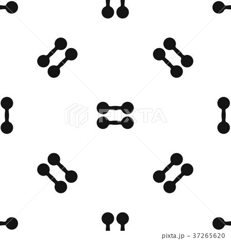 Pair of dumbbells pattern seamless black Pair of dumbbells pattern seamless black 37265620