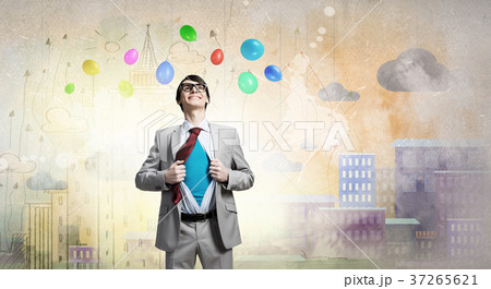 Determined super businessman 37265621