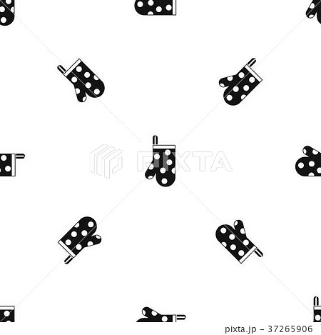 Kitchen glove pattern seamless black 37265906