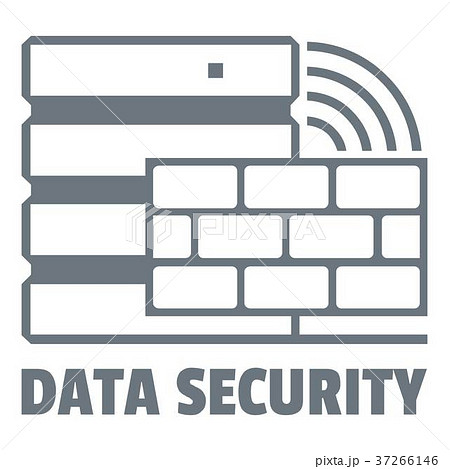 Data security logo, simple style 37266146