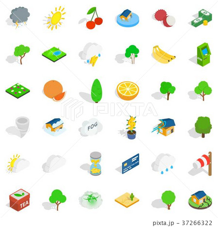 Living icons set, isometric style Living icons set, isometric style 37266322