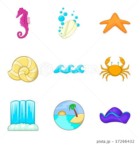 Dip icons set, cartoon style 37266432