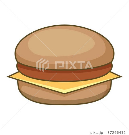 Burger icon, cartoon style 37266452