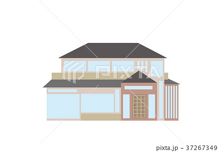 街の建物二階建て 街の建物二階建て 37267349