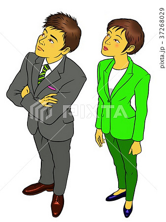 見上げるビジネスマン 37268029