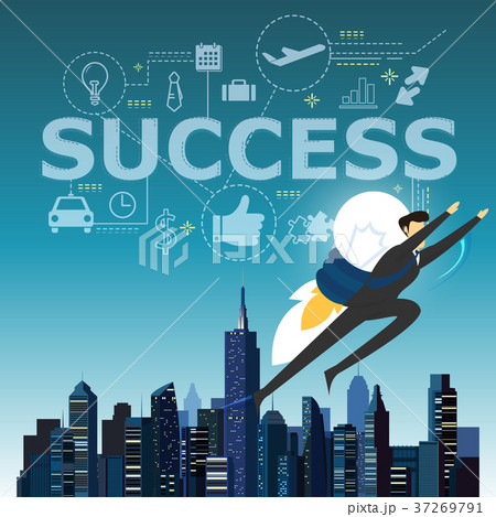 Businessman superhero flying fast for business Businessman superhero flying fast for business 37269791