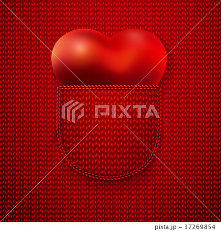 Heart in wool knitted pocket Heart in wool knitted pocket 37269854