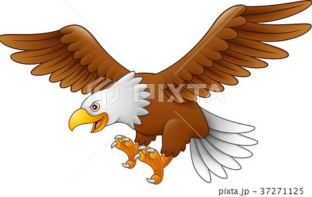 Cartoon Eagle Flyingのイラスト素材