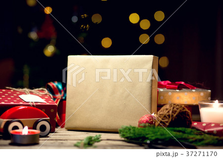 Christmas gift with decoration for festival 37271170