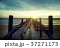 Sunset beach pier with relaxing moment time 37271173