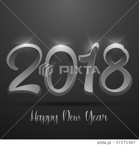 Happy New Year 18 Text Designのイラスト素材