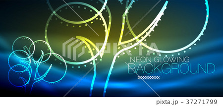 Vector neon glowing tree background Vector neon glowing tree background 37271799