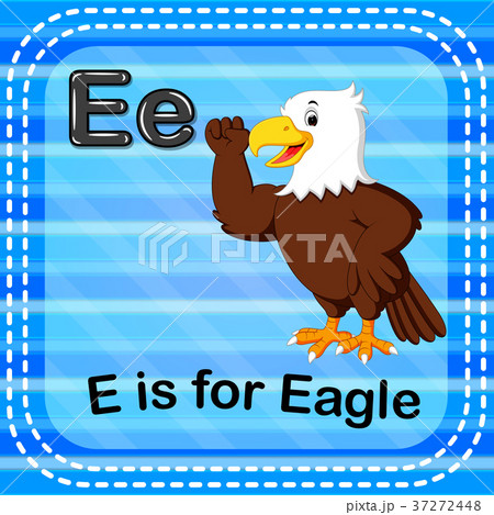 Flashcard letter E is for eagle 37272448