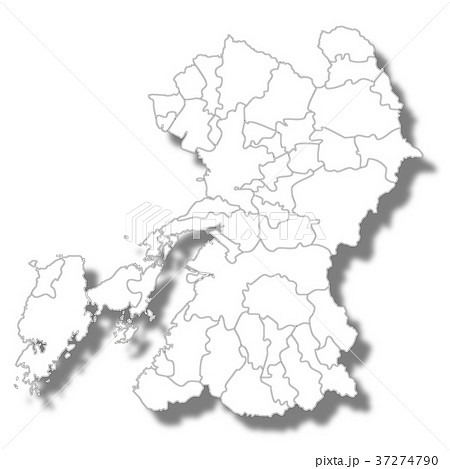 熊本　地図　白　アイコン 37274790