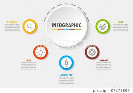 Modern Infographic fashion of five options Modern Infographic fashion of five options 37275807