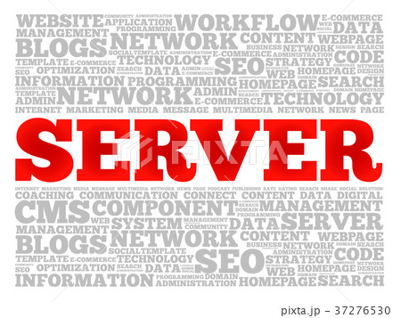 Server word cloud collage Server word cloud collage 37276530