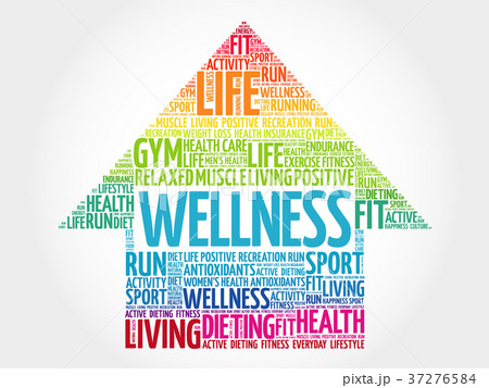 WELLNESS arrow word cloud WELLNESS arrow word cloud 37276584