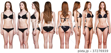 Set of woman's body from all angles 37276939